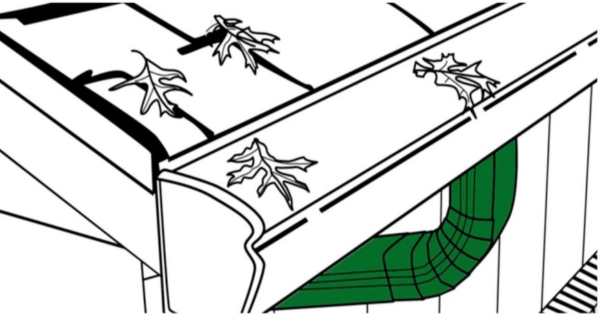 k-guard gutter system component - the downspout