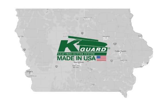 Service Area Map for K-Guard that covers Iowa and the greater omaha area